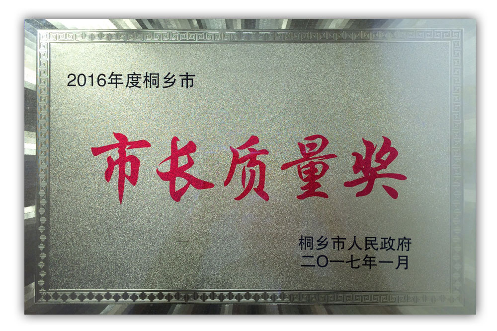 2016年度-桐鄉(xiāng)市市長(zhǎng)質(zhì)量獎(jiǎng)
